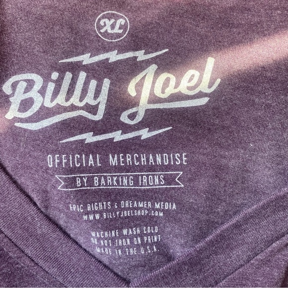 Billy Joel Purple Graphic T-Shirt XL - Picture 6 of 6